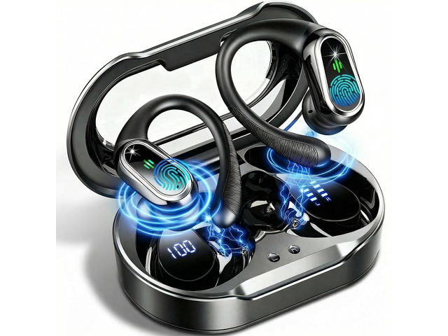 Wireless Earbuds, 2026 Bluetooth 5.4 Headphones Sport, 60Hrs HiFi Stereo Deep Bass Over-Ear buds with ENC Noise Cancelling Mic, IP7 Waterproof &...