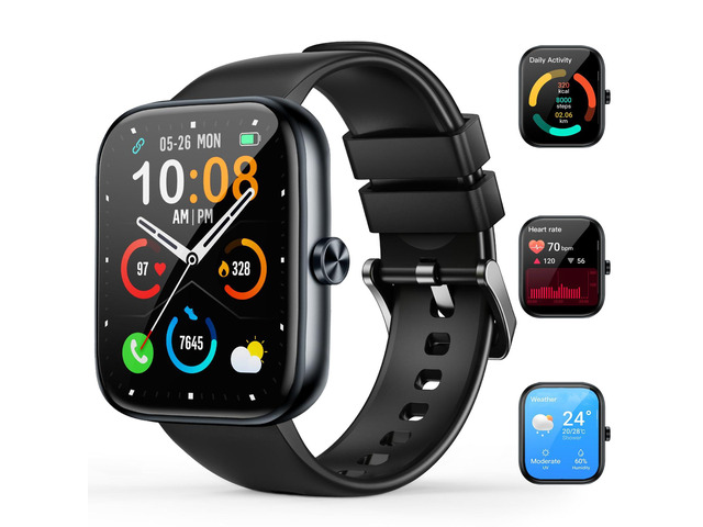 Smart Watch for Men Women, Bluetooth Call & Message Notifications, 1.83' HD Fitness Watch for iPhone & Android, 110+ Sport Modes, Heart Rate & Sleep...