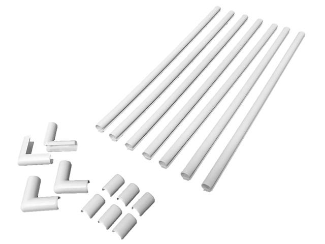 Legrand Cordmate Paintable 108 Inch Cord Cover Kit White 17 Piece Cord Hider, On Wall, Self Adhesive, Hide up to 1 Cord, Cut to Size,...
