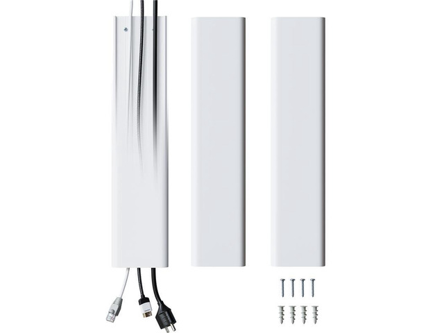 TV Cord Hider for Wall Mounted TV - 48' Customizable Cable Management Kit Conceals 6+ Cables Cord Cover Installs in Minutes with Screwdriver Made...