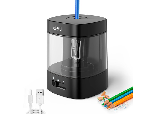 Electric Pencil Sharpener, Automatic Pencil Sharpeners, Black Suitable for No.2 Pencils Colored Pencils, USB & Battery Operated Pencil Sharpener...
