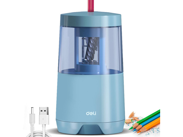 Electric Pencil Sharpener, Automatic Pencil Sharpeners, Blue Suitable for No.2 Pencils Colored Pencils, Auto Stop, USB & Battery Operated for...