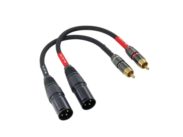 RCA to XLR Cable, XLR Male to RCA Male Audio Adapter Cable, 4N OFC 20AWG Shielded Twisted Pair Oxygen-Free Copper Braid Conductors, 2Pack (8 inches)