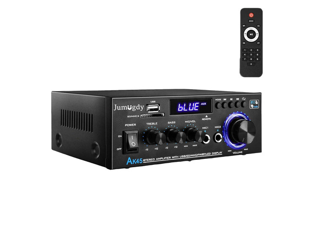 AK45 Pro Home Stereo Audio Receivers & Amplifier,800W 2 Channel Wireless Bluetooth 5.0 Power Amplifier System, FM Radio, USB, SD Card, with Remote...