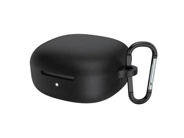 For Redmi Buds 6 Play Bluetooth Headset Protective Case Silicone Earphone Cover Shockproof Design With Keychain Black