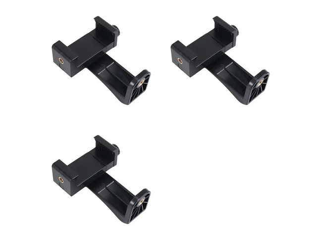 3X Phone Holder/Vertical And Horizontal Tripod Mount Adapter Rotatable Bracket With 1/4 Inch Screw Hole/Adjustable Clip