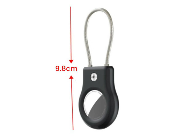 Keychain Holder For Air Tag Lock Case With Wire Cable For Airtags, Protective Case With Keyring For Luggage Durable
