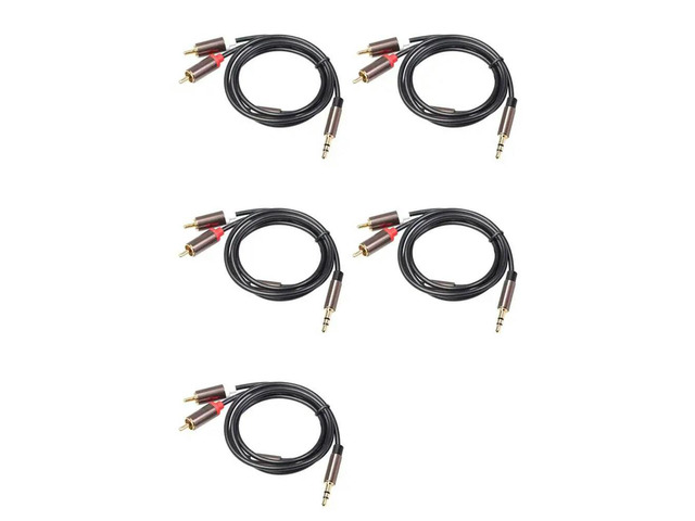 5X Rca Cable Hifi Stereo 3.5Mm To 2Rca Audio Cable Aux Rca Jack 3.5 Y Splitter For Amplifiers Audio Car Aux Mobile Phone