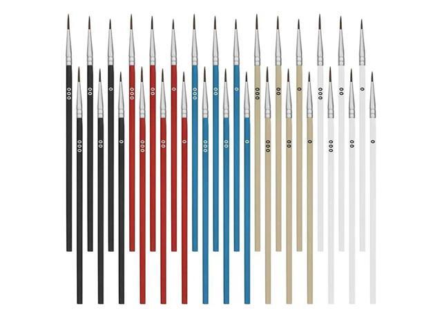 60 Pcs Tiny Paint Liner Brush, 5 Colors Detail Paint Brushes, Fine Tip Detail Brushes Kit For Nail Or Facial Painting