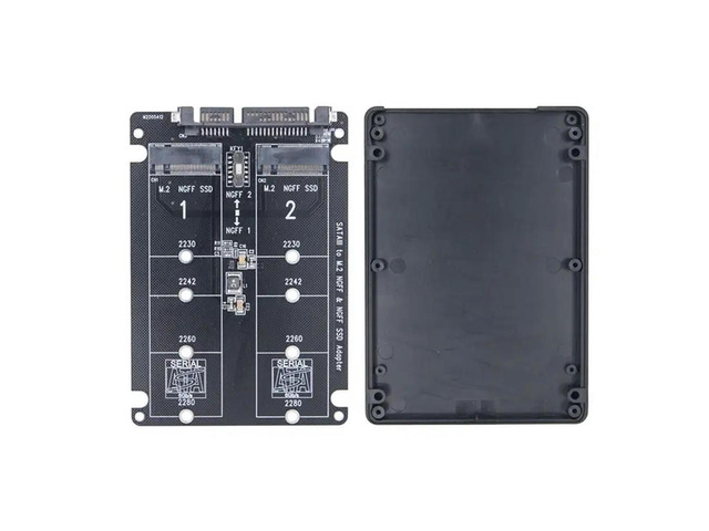 Dual M.2 To SATA3.0 Adapter M.2 SATA Protocol SSD Adapter 2 Port NGFF M.2 B Key To SATA 3.0 6Gbps M2 To SATA Converter