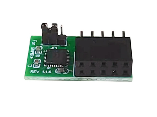 For Super Adapter Compatible- Vertical For -AOM-TPM-9670V-S 9-Pin, TPM 2.0 Module