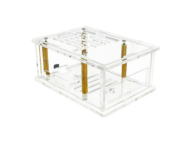 For Raspberry Pi 5 Acrylic Case Adaptation Pcie To M.2 Adapter Board Transparent Protective Shell