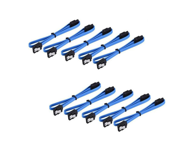 10 Pieces Of Sata3.0 Solid State Drive Serial Port Data Cable With Lock Sata Cable 3.0 Data Cable Series 6Gb/S 40Cm