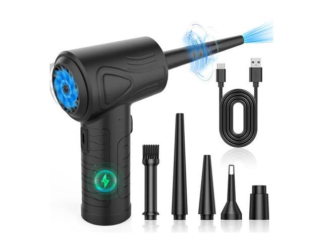 Compressed Air Duster for Computer Keyboard 51000 RPM Mini Electric Cordless Air Dust Cleaner for PC Crumbs