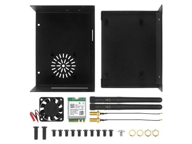For Orange Pi 5 Plus l Case With Cooling Fan, 6 BT 5.2 Module Dual-Band Card, Antenna, Heatsink Easy To Use