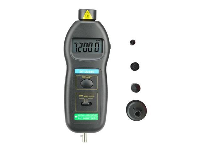 DT2236C Speed Detector Meter Laser Tachometer DT 2236C LED Digital Optical Contact Tachometer Detector