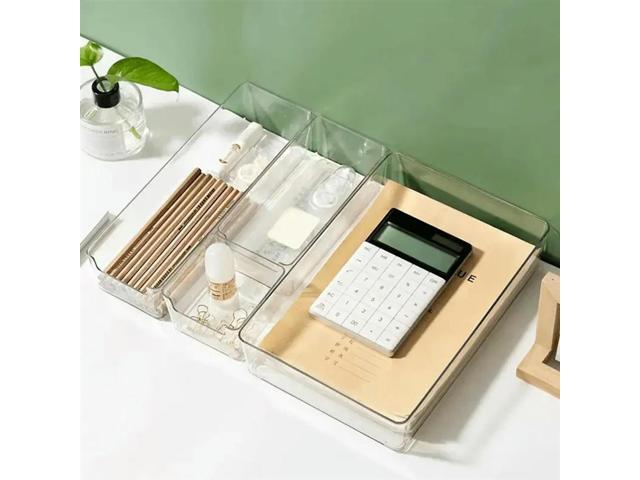 25Pcs Clear Drawer Organizers Box Set Smooth Edge Burr Free Transparent Design Cosmetics Containers Versatile