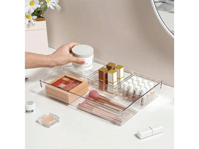 25Pcs Clear Drawer Organizers Box Set Smooth Edge Burr Free Transparent Design Cosmetics Containers Versatile