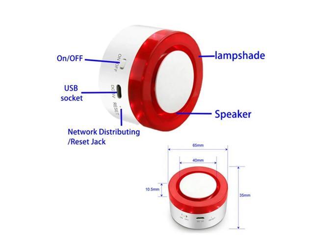 Home Security Tuya Siren Alarm Strobe Flash Horn 100DB Big Sounds to Threaten Thief for Alexa EU