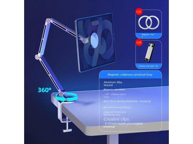 Tablet Stand Desktop Support Stand Phone Holder 360° Rotating Folding Office Fixing Magnetic Bracket
