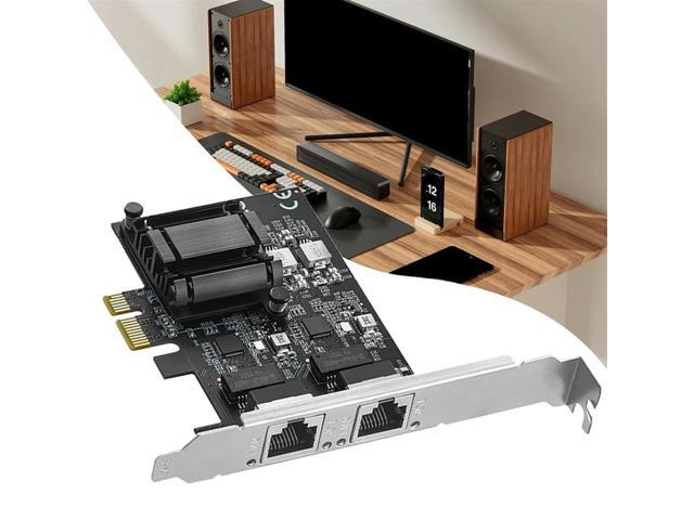PCIE to 2-Port 2.5G Gigabit Network Card Server Desktop Soft Routing 2500M High-Speed RJ45
