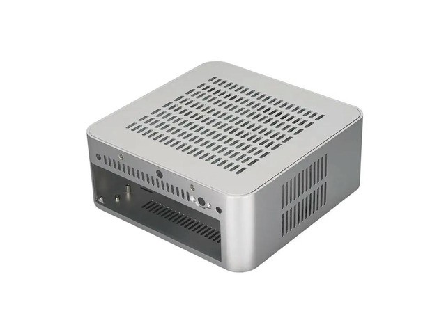 Aluminum Chassis Small Desktop Computer Case PSU HTPC Mini-ITX PC Case 2 USB 3.0 Ports
