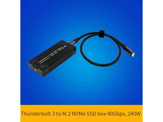 Usb Type-C Thunderbolt 3 Tom.2 Nvme SSD Hard Drive Enclosure 40Gbps Supports M.2 M Key Andm.2 B & Mkey Nvme