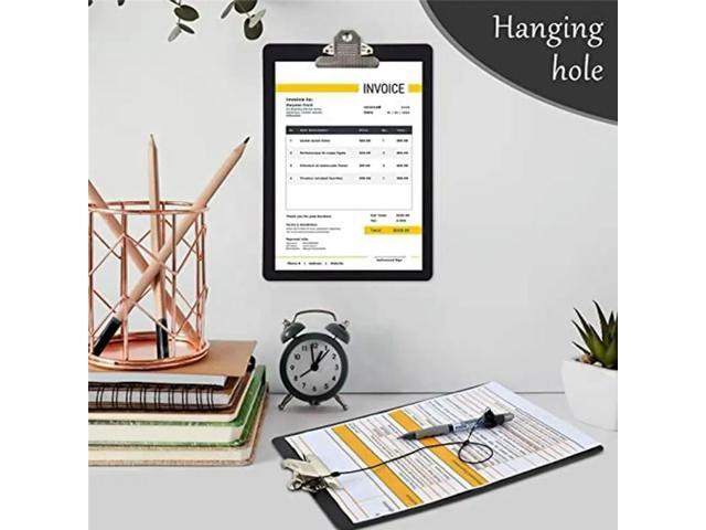 4 Pieces Magnetic Clipboards Letter Size Clipboards 9X12.5 Inch Clip For Refrigerator For Office Classroom Home
