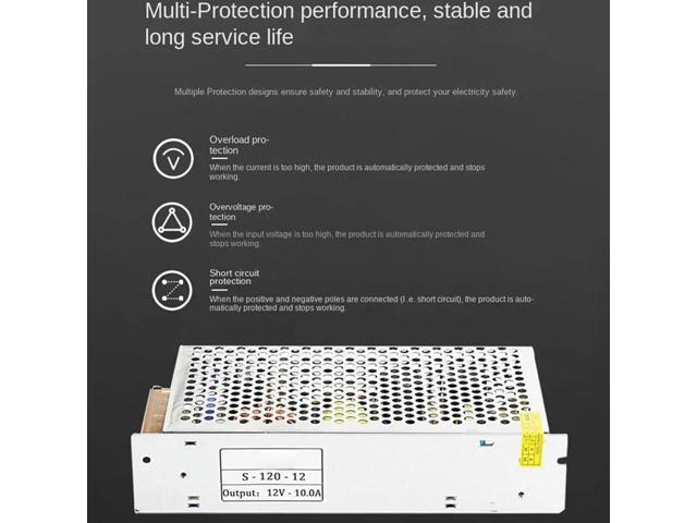 Premium-Select 12V Switching Power Supply 240W 10A DC Light Bar Drive Power Adapter