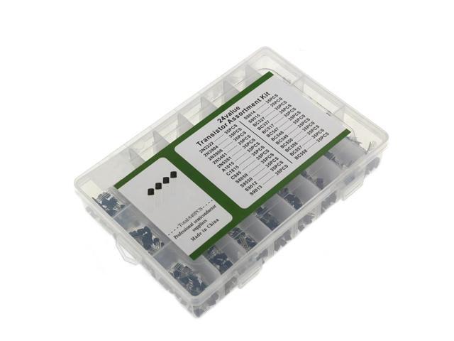 840Pcs/Set 24Values TO-92 Transistor BC547 BC327 BC337 2N2222 3904 PNP/NPN Transistors Set Electronics Assortment Kit