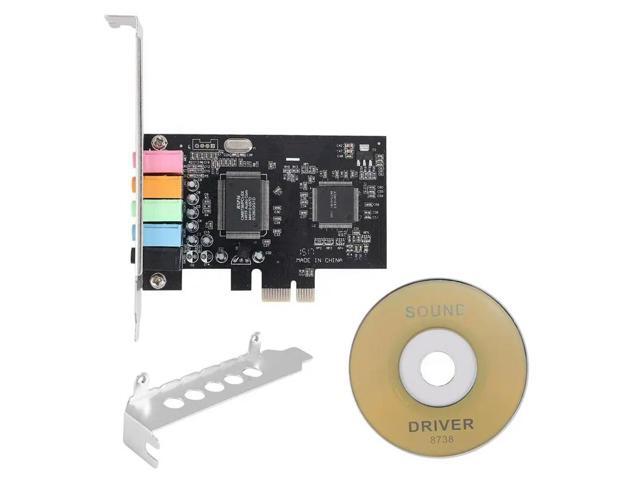 Pcie Sound Card 5.1, PCI Express Surround Card 3D Stereo Audio With High Sound Performance PC Sound Card CMI8738 Chip