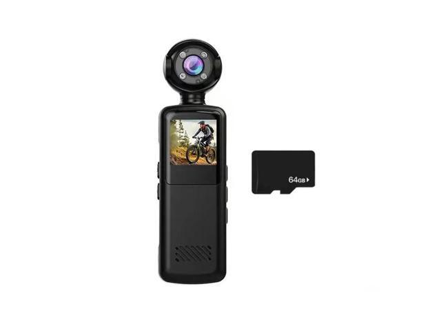 Infrared Bodycam Camcorder 1080P Sports Camera With 64GB TF Card 1.3' Digital Video Recorder