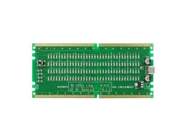 USB Powered HMT-TC04 DDR4 Memory Slot LED Tester Test Card Reversible Desktop Computer Accessory