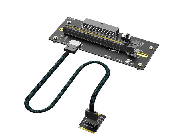 Oculink SFF-8612 Extension Cable PWR From ATX 24PIN M-Key 2230 To PCI-E 4.0 X16 SFF-8612/8611 Extension Cable