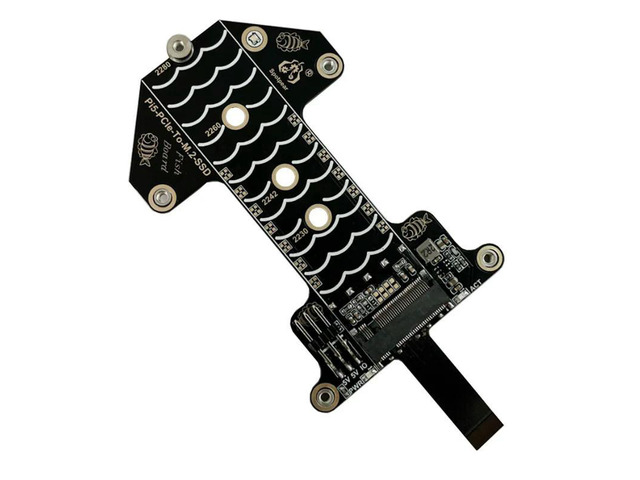 Pi 5 PCIe to M.2 NVMe SSD Adapter Board HAT One-Body Pi5-PCIe-Fish-Board-A For Pi5