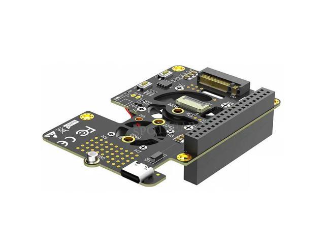 Pi 5 PCIe to M.2 NVMe SSD Hat 3in1 With Dual Fan 2280 2242 2230