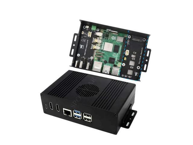 Pi 5 Box Case Kit-C PCIe to M.2 NVMe SSD All Ports To Pi's USB Side