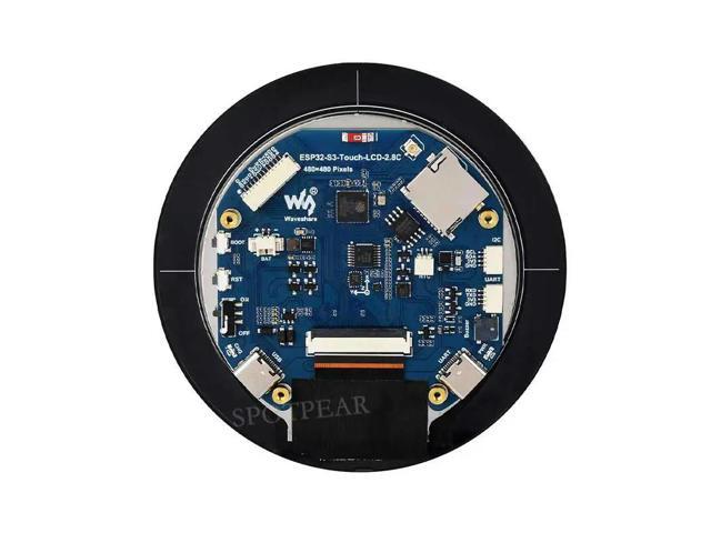 Waveshare ESP32-S3 2.8inch IPS Round LCD Display 480x480 QMI8658 Sensor / MIC / SD /MP3 Audio /Port LVGL/HMI For