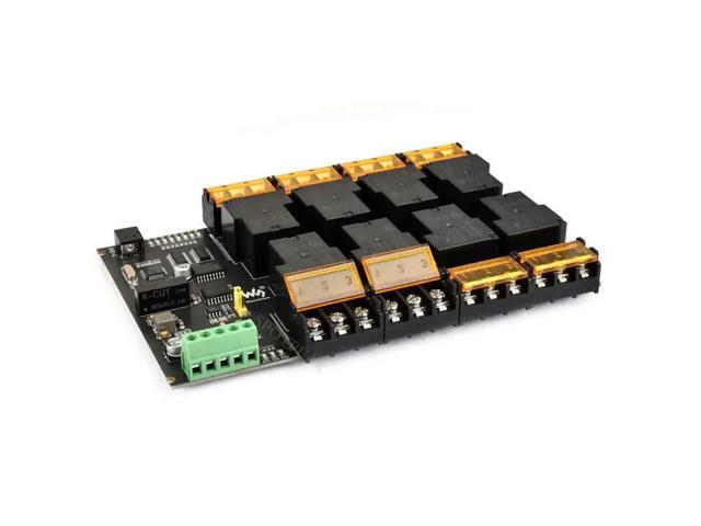 Industrial Modbus RTU RS485 8-ch 30A High Current Relay Module (E) With Digital Input