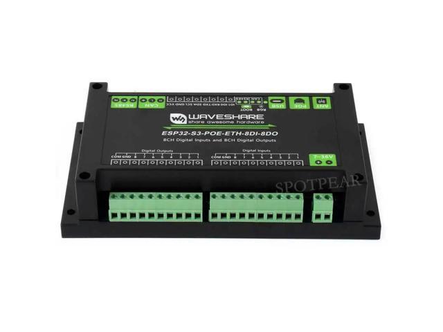 ESP32-S3 Industrial 8-Channel Controller with Bluetooth CAN IoT RS485 and RJ45 ETH POE:ESP32-S3-POE-ETH-8DI-8DO