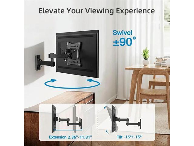 For 10-32' TV Wall Mount Bracket Full Motion Corner Holder Support Swivel Tilt Adjustable Stand Monitor