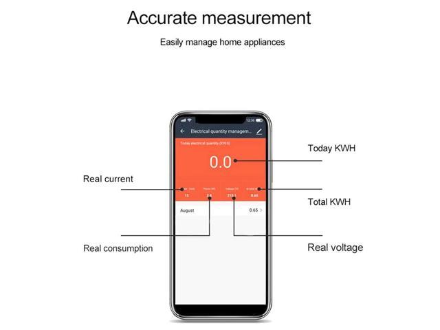 1 PCS ATMS1603 Tuya Single Phase Energy Meter 100-230V Din Rail Precisely Measuring Voltmeter