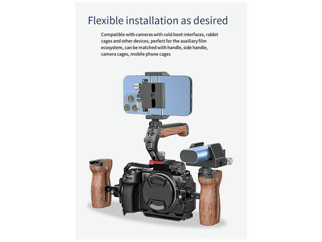 SSD Holder Clamp For BMPCC 4K 6K PRO Camera For T5 T7 SSD With Cable Clamp Cold Shoe Mount For DSLR Camera Cage