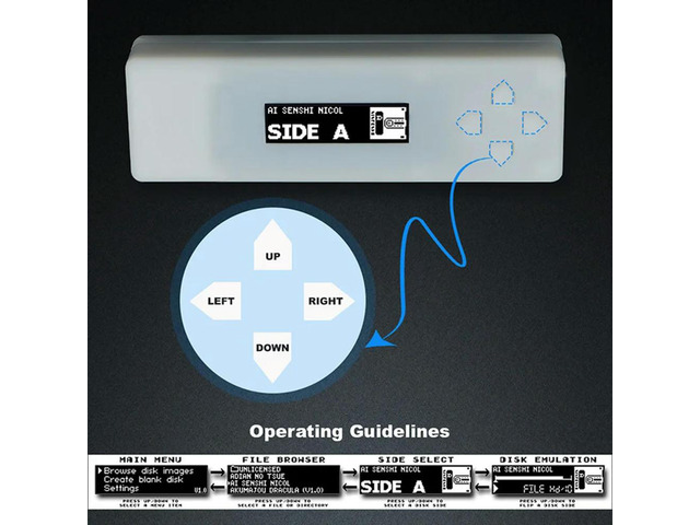For Fdskey Disk System Drive Emulator+Memory Card With OLED Display For AV FC Famicom Console