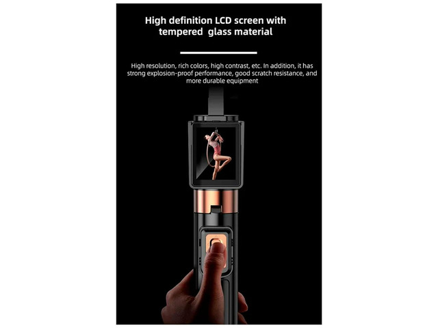 CL07 Screen Mirroring Selfie Stick Projection Screen Tripod Real Time Display Selfie Monitor For phone Vlog