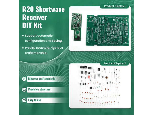 FM AM Radio Receiver FM Broadcast Aviation Band PLL Receive DIY Kit 118-136M 88-108M Digital Display