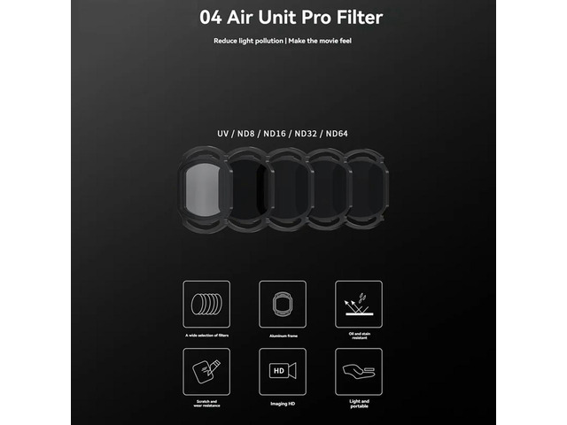 Filter Kit For O4 Air Unit Pro ND 8/16/32/64 Filter UV Filter Oil-Proof And Scratch-Proof FPV Lens