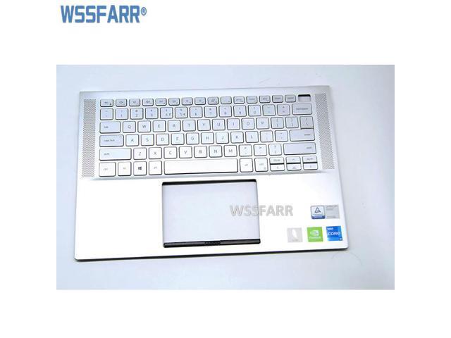 For Inspiron 7400 7401 Palmrest Upper Case Keyboard Bezel Cover US silver