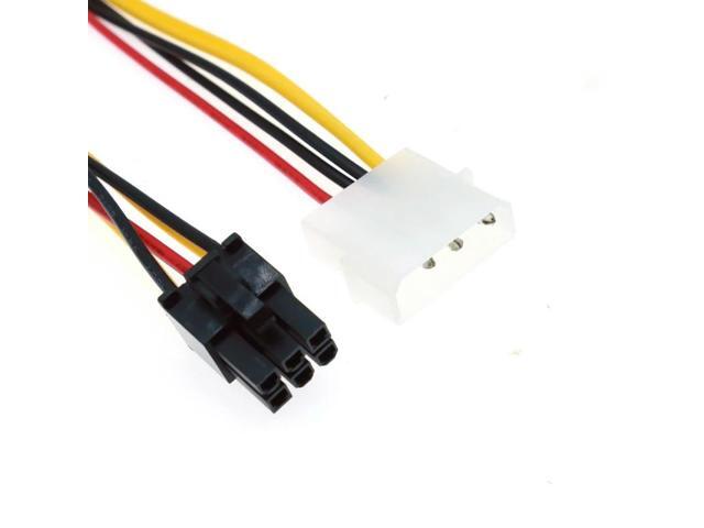 15cm IDE Dual 4pin Molex IDE Male to 6 Pin Female PCI-E Y Molex IDE Power Cable Adapter Connector for Video Cards Dropshiping