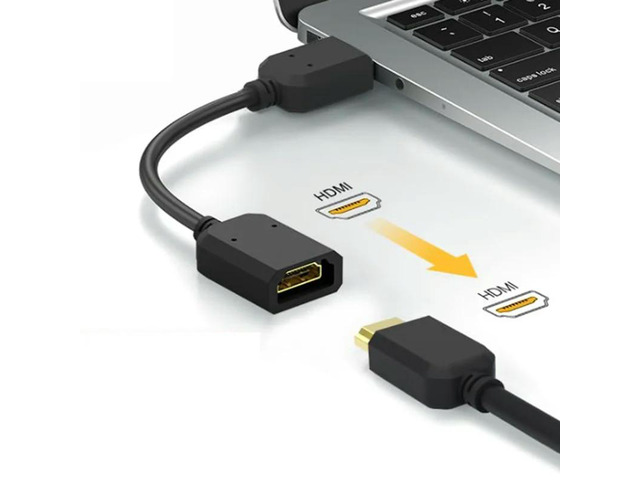 0.1m HDMI-compatible Male to Female Adapter Adjustable Short HDMI Cable Supports 3D 1080P for Fire TV Stick, Stick